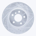 R1 11-16 BMW 528I Front Right Drilled & Slotted Silver Brake Rotor