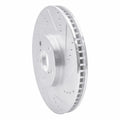 R1 93-98 Toyota Supra Left Front Drilled & Slotted Silver Brake Rotor