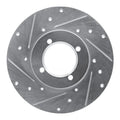 R1 80-83 Nissan 200SX Front Left Drilled & Slotted Silver Brake Rotor