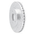 R1 11-16 Buick LaCrosse Front Left Drilled & Slotted Silver Brake Rotor