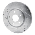 R1 12-25 Chrysler Grand Caravan Front Left Drilled & Slotted Silver Brake Rotor