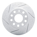 R1 05-13 Audi A3 Rear Left Drilled & Slotted Geoperformance Rotor