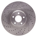 R1 Concepts Brake Rotor - Drilled Fits Mercedes-Benz C43