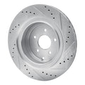 DFC 09-24 Infiniti QX70 Rear Left Drilled & Slotted Silver Brake Rotor