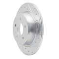 R1 02-08 Seat ALHAMBRA Rear Right Drilled & Slotted Silver Brake Rotor