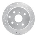 R1 Concepts Brake Rotor Drilled and Slotted Silver Fits Toyota Cressida