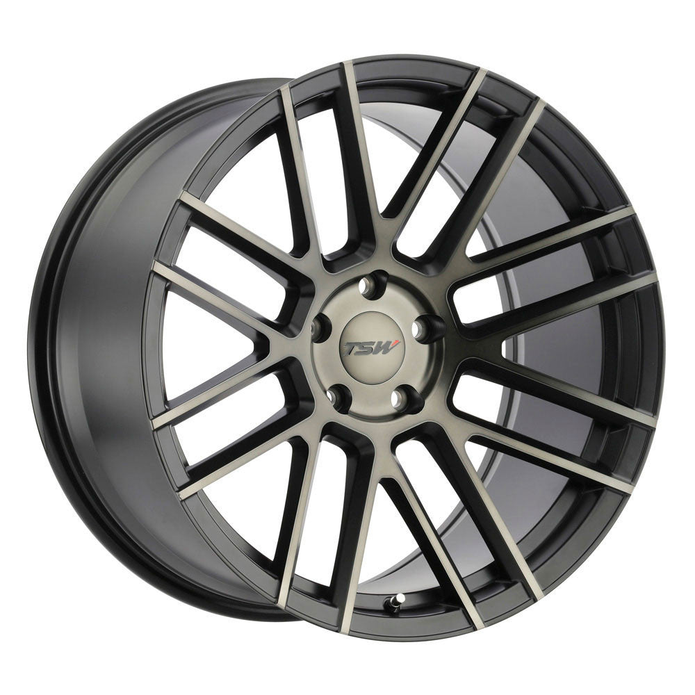 ~(31 lbs. 22X22X12)~ TSW MOSPORT 20x10.5 5/120 ET25 CB76.1 MATTE BLACK W/MACHINE FACE AND DARK TINT