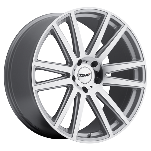 TSW Alloy Wheels silver auto part