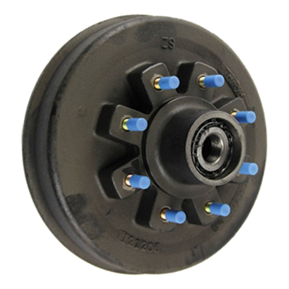 12IN THREADED HYBRID TRAILER BRAKE HUB ASSEMBLY 8000 LB 8 ON 6 1/2IN 5/8IN STUDS