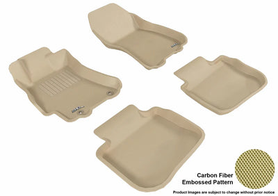 3D MAXpider 2010-2014 Subaru Legacy Kagu 1st & 2nd Row Floormats - Tan