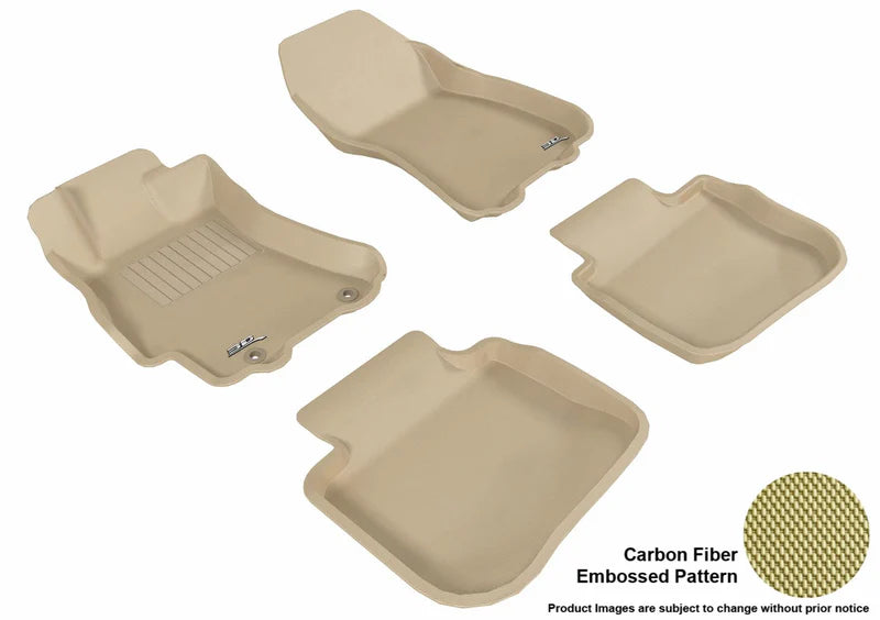3D MAXpider 2010-2014 Subaru Legacy Kagu 1st & 2nd Row Floormats - Tan