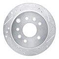 DFC 90-91 Mazda 929 Rear Right Drilled & Slotted Silver Brake Rotor