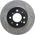 R1 78-90 Dodge Omni Front Left Drilled & Slotted Black Brake Rotor
