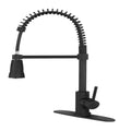 SPRING COIL PULLDOWN RV KITCHEN FAUCET MATTE BLACK/BRUSHED SATIN NICKEL