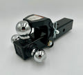 TRIBALL HITCH WITH PINTLE HOOK AND CHROME TOWING BALLS 21/2 IN RECIEVER