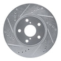 R1 92-10 Lexus IS300 Front Left Drilled & Slotted Silver Brake Rotor