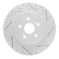 R1 11-17 Lexus Ct200H Rear Right Drilled & Slotted Geoperformance Rotor