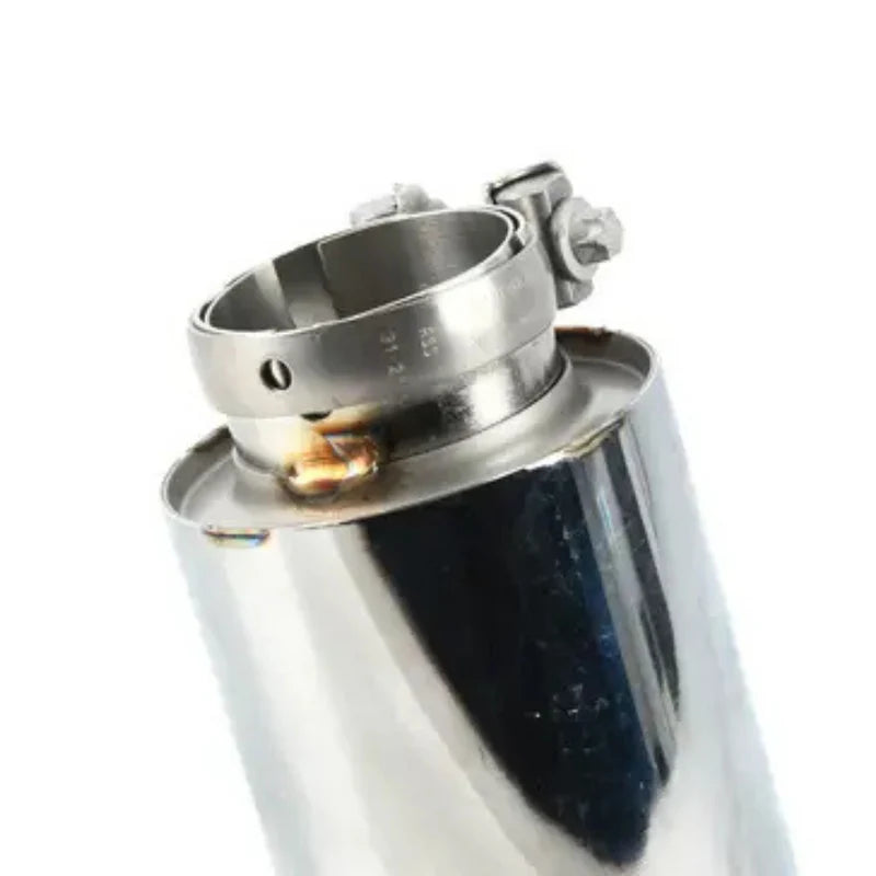 Remus Stainless Steel 102mm Angled/Angled Rolled Edge Chrome Tail Pipe - Left Side (Single)