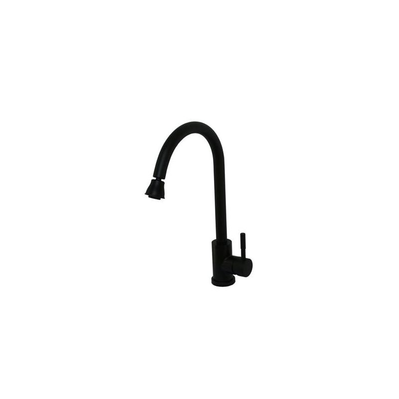 FAUCET KITCHEN METAL SINGLE LEVER GOOSENECK SPOUT W/OPTIONAL INSTASPRAY AERATO