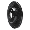 R1 15-23 Mercedes-Benz C350E Rear Right Drilled & Slotted Black Brake Rotor