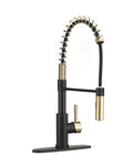 STREAMLINE COIL PULLDOWN RV KITCHEN FAUCET MATTE BLACK/MATTE GOLD