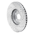 DFC 08-21 Lexus NX200T Front Left Drilled & Slotted Silver Brake Rotor