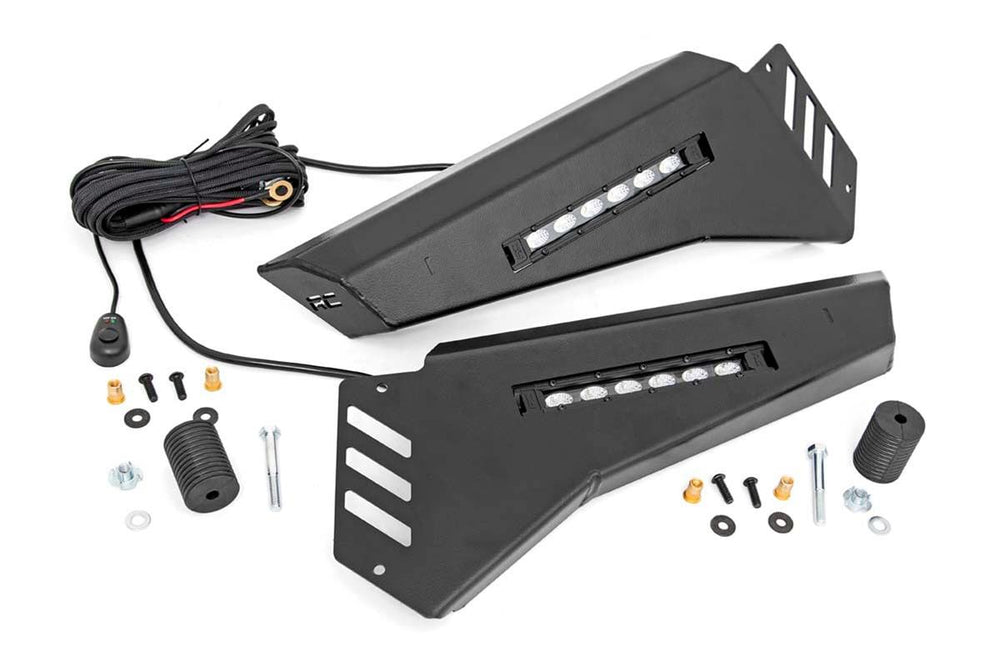 Rough Country Bumper Wings No Stinger 6 Led Combo Honda Pioneer 1000 92023