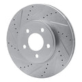R1 03-11 Ford Crown Victoria Front Left Drilled & Slotted Silver Brake Rotor