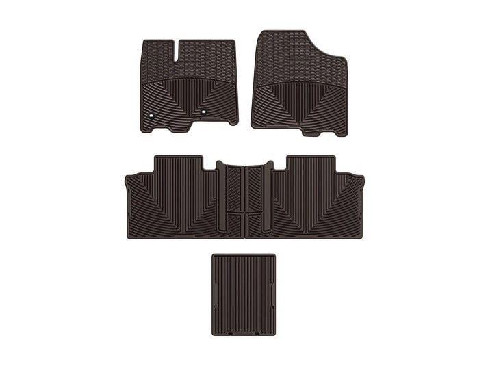 WeatherTech Cocoa Front Rear and Rear All-Weather Floor Mats Fits -21-26 Sienna W580CO-W581CO-W583CO