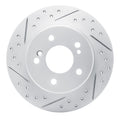 DFC 87-15 Chrysler Crossfire Rear Left Drilled & Slotted Geoperformance Rotor