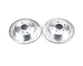 Power Stop 89-96 Nissan 300ZX Rear Evolution Drilled & Slotted Rotors - Pair