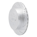 R1 03-04 Subaru Impreza Rear Right Drilled & Slotted Silver Brake Rotor