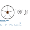 STAINLESS 15" STEERING WHEEL - 10