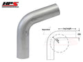 HPS Performance 4.5 OD 70 Degree Bend 6061 Aluminum Elbow Pipe 15 Gauge w/ 6 CLR