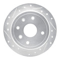 R1 04-10 Chevrolet Optra (USA/Canada) Rear Left Drilled & Slotted Silver Brake Rotor