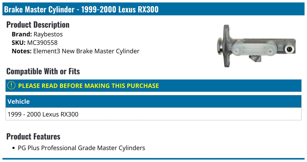 BRAKE MASTER CYLINDER