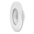 R1 Concepts Brake Rotor Drilled and Slotted Silver Fits Hyundai Accent