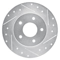 R1 Concepts Brake Rotor Drilled and Slotted Silver Fits Buick Regal