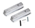 Cast Aluminum Ball Milled Center Bolt Valve Covers Polished Fits 1987-1997 Chevrolet 305/350 Small Block Mr Gasket