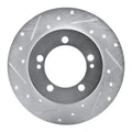 R1 90-94 Eagle TALON Rear Left Drilled & Slotted Silver Brake Rotor