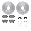 R1 08-17 Acura TSX Rear Brake Rotor Set w/Optimum OE Pads and Hardware