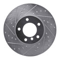 DFC 07-21 BMW 428i xDrive Gran Coupe Front Left Drilled & Slotted Silver Brake Rotor