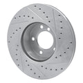 DFC 07-21 BMW 428i xDrive Gran Coupe Front Left Drilled & Slotted Silver Brake Rotor