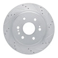 DFC 19-25 Cadillac Escalade ESV Rear Right Drilled & Slotted Silver Brake Rotor