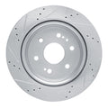 DFC 19-25 Cadillac Escalade ESV Rear Right Drilled & Slotted Silver Brake Rotor