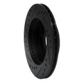 R1 95-00 Nissan Lucino (Mexico) Front Right Drilled & Slotted Black Brake Rotor