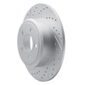 R1 20-25 Nissan Sentra Rear Left Drilled & Slotted Geoperformance Rotor