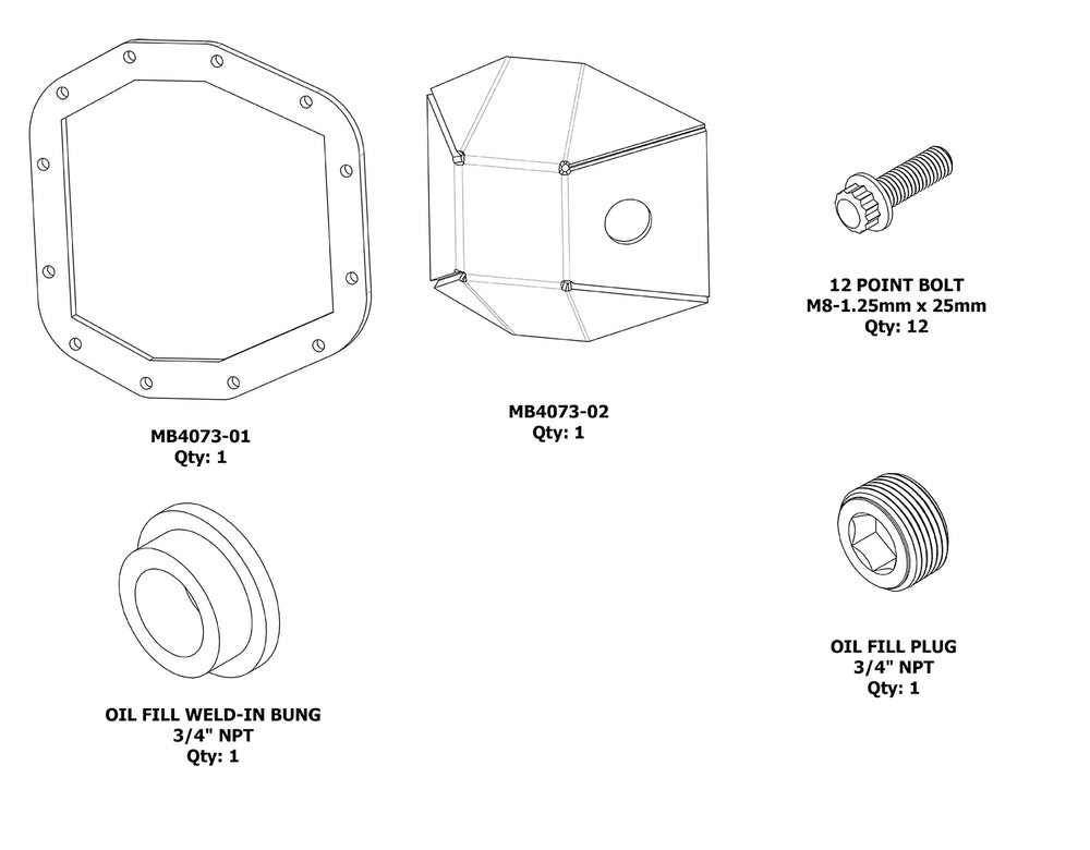 Motobilt differential cover
