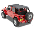 ~(8 lbs. 20X10X10)~ Header Bikini Top; Safari-style Black Diamond Jeep 10-17 Wrangler Unlimited; Safari (extended length); requires 51243-01 channel;