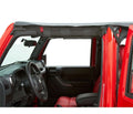 ~(8 lbs. 20X10X10)~ Header Bikini Top; Safari-style Black Diamond Jeep 10-17 Wrangler Unlimited; Safari (extended length); requires 51243-01 channel;